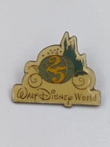 VTG Walt Disney World 25th Anniversary Cast Pin Cinderella Castle Carriage - $10.79