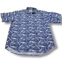 Columbia Shirt Size XL Hawaiian Style Shirt Button Up Shirt Fish All Over Print - £26.97 GBP