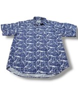 Columbia Shirt Size XL Hawaiian Style Shirt Button Up Shirt Fish All Ove... - £26.95 GBP