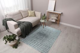 EORC LLC, FM34GY6X9 Hand-Knotted Wool Modern Pile Rug, 6&#39; x 9&#39;, Gray Are... - $734.95