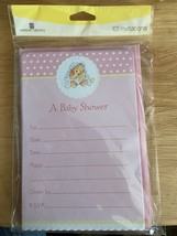 1 Pack of 10 American Greetings Girl&#39;s Baby Shower Invitations *NEW* p1 - $6.99