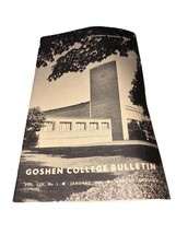 Goshen College Indiana Bulletin Jan., 1960 No. 1 Vintage Fold-Out - $174.87 MXN