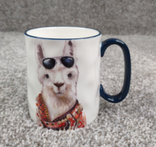 Signature Housewares Hipster Animal Mug LLAMA Coffee Cup Alpaca in Scarf - £10.40 GBP