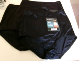 Three Vanity Fair Second skin shaping Brief size 6 Black Style 40301 - $19.78