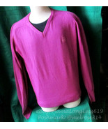 Mens Vintage Blue Hills Country Club Crest V-Neck Sweater Hogan Orlon Pu... - $40.71 CAD