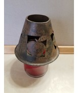 Rustic Metal Candle Jar Topper Country Primitive Cottage Apple Farm Decor - £7.96 GBP