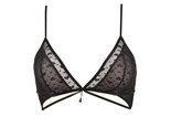 FREE PEOPLE Womens Bra Upside Down Elegant Lingerie Lace Black Size XS O... - $37.09