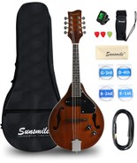 A-Style 8 String Acoustic-Electric Mandolin Instrument With Pickup Sapel... - $155.99