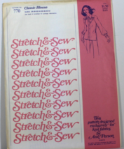 VTG Stretch &amp; Sew 770 Classic Blouse Bust Sz 28-42 Designed by Ann Person - £15.17 GBP