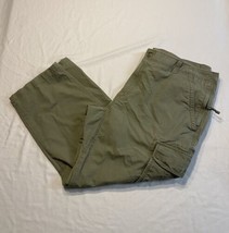 L L Bean Allagash Cargo Pants Natural Fit Olive Green Mens 42x29 Durable... - $19.35
