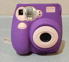 Fujifilm Instax Mini 7S Instant Camera Pink w/ Purple Silicone Cover &amp; Film - £22.28 GBP