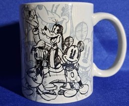 Jerry Leigh Disney Mickey Goofy Donald Sketch Coffee Mug Cup~Ceramic - $18.61