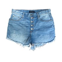 Aeropostale Jean Short Womens 14 Mom Button Fly Front Cotton Denim Cut O... - $12.62