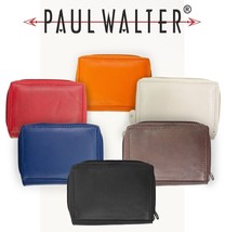 Genuine Leather Palm Accordion Style Credit Card ID Wallet Assorted Color - £15.16 GBP