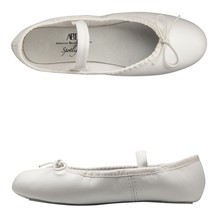 Spotlights Ballet Shoes ABT Girls 13.5 White Leather Full Sole Dance NIB - $18.33