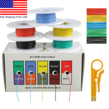 30 AWG 5 Colors Flexible Silicone Electric Wire Kit with Shrink Tubing, ... - £15.03 GBP