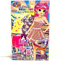 Lisa Frank Diva Fashions Dress Up Sticker Doll Cherri Lane Paper Dolls - £6.22 GBP