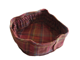 Longaberger 9&quot; Round Keeping Basket Liner Toboso Plaid Fabric 9 inch New NOS - £7.41 GBP