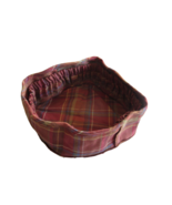 Longaberger 9&quot; Round Keeping Basket Liner Toboso Plaid Fabric 9 inch New... - £7.45 GBP