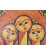 2010 Signed MIGUELA Three Woman Large Framed Art Painting Dominican Repu... - €3.992,46 EUR