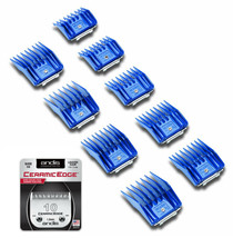 Andis 9pc Guide Attachment Comb&amp;Ceramic Edge 10 Blade*Fit Many Oster,Wahl Clipper - £54.13 GBP