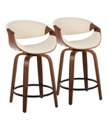 LumiSource Walnut Counter Stools: 2-Piece Set - $7,369.81 MXN