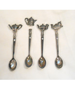 Elegance Silver silver plated zinc Teapot top tea spoons with Swarovski ... - $15.00