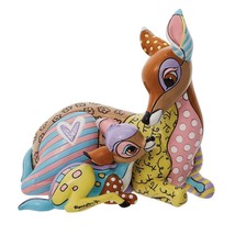 Disney Britto Bambi with Mother Figurine 5.7" High Stone Resin Children's Movie image 1