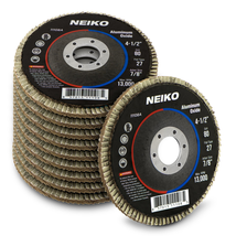 11108A 10 Pack Aluminum Oxide Flap Discs 4-1/2 for Angle Grinder, 80 Grit Flappe - £22.37 GBP