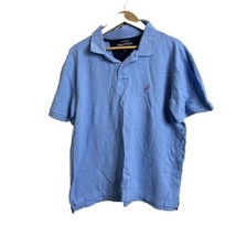 Nautica Polo Shirt Men’s Size Large Blue Cotton Short Sleeve True Deck - £6.88 GBP