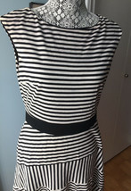 Nine West Striped Black And White Dress, Size 10 - $20.00