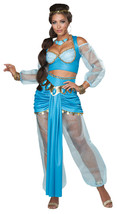Womens Arabian Princess Jasmine Costume Size Small 6-8 Blue - £94.37 GBP