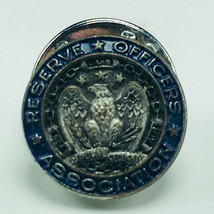 VINTAGE MILITARY PIN blue silver army navy marines Reserve officers association - $9.85
