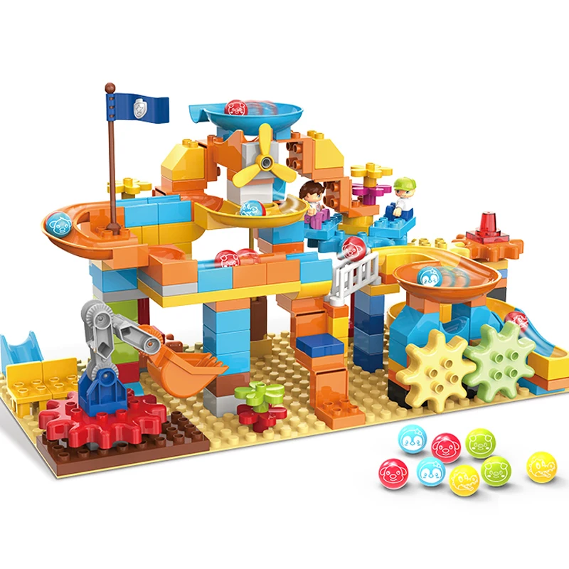 Big Size Construction Toy Kids 3D Race Run Building Blocks DIY Assembly T - £87.39 GBP