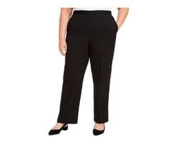 Alfred Dunner Women Plus 18W Black Classic Fit Pocket Proportioned Pants... - £11.71 GBP