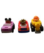 3 Fisher-Price Little People Wheelies Vehicles - Purple Car Red Truck &amp; ... - $23.70 CAD