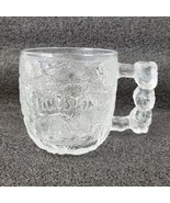 McDonald&#39;s Flintstones Rocky Road Glass Mug Cup Etched Embossed Vintage ... - £5.54 GBP