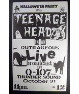 Canada kbd punk TEENAGE HEAD Halloween Party 1978 POSTER Q107 live broad... - $49.99