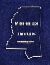 State of Mississippi Template 4&quot; X 6.5&quot; - Clear ~1/4&quot; Thick Acrylic - $27.23