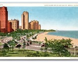 Lake Shore Drive Oak Street Beach Chicago Illinois IL UNP WB Postcard N19 - $1.93