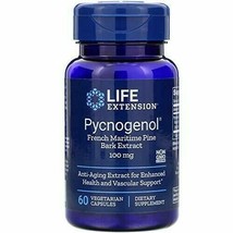 Life Extension - Pycnogenol French Maritime Pine Bark Extract 100mg 60 Vegeta... - £41.96 GBP