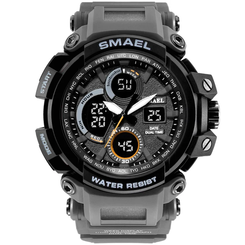 SMAEL  Watch for Men  Dual Time Display Male Clock Waterproof Shock Resistant Wr - £94.17 GBP