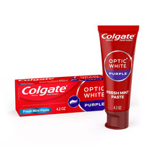 Lot of 2 Colgate Optic White Purple Toothpaste Fresh Mint Paste 4.2 Oz E... - $17.99