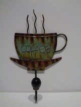 Metal Coffee Bar Decor Hook Sign For Coffee Themed Kitchen Mug - £7.78 GBP