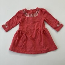 Gymboree Baby Girl Floral Dress Coral Peach Size 6-12 Months - £6.19 GBP