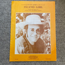 Elton John Island Girl 1975 Sheet Music By Elton John &amp; Bernie Taupin - £5.34 GBP
