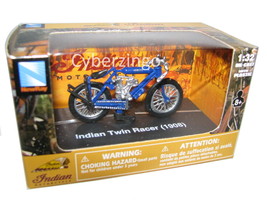 1908 1/32 Scale Indian Twin Racer Blue Motorcycle Model NewRay - £10.44 GBP