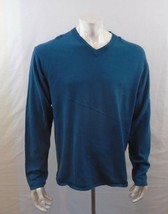 Weir Golf Pima Cotton Men&#39;s V Neck Long Sleeve Blue Sweater Size Large - $150.53 MXN