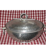 Hammered Aluminum 2pc Casserole-1950's - £7.86 GBP