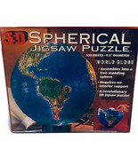 3-D Spherical jigsaw puzzle world globe 530 pc. w/ stand &amp; instructions ... - $19.99